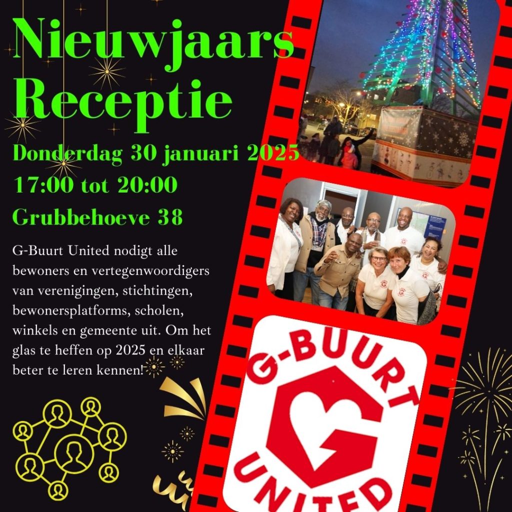 Uitnodiging voor Nieuwjaarsreceptie G-Buurt United 2025