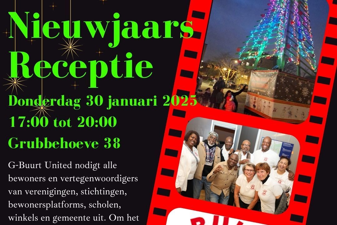 Nieuwjaarsreceptie G-Buurt United 2025 banner